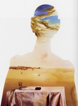 Salvador Dali : A Couple with Their Heads Full of Clouds II